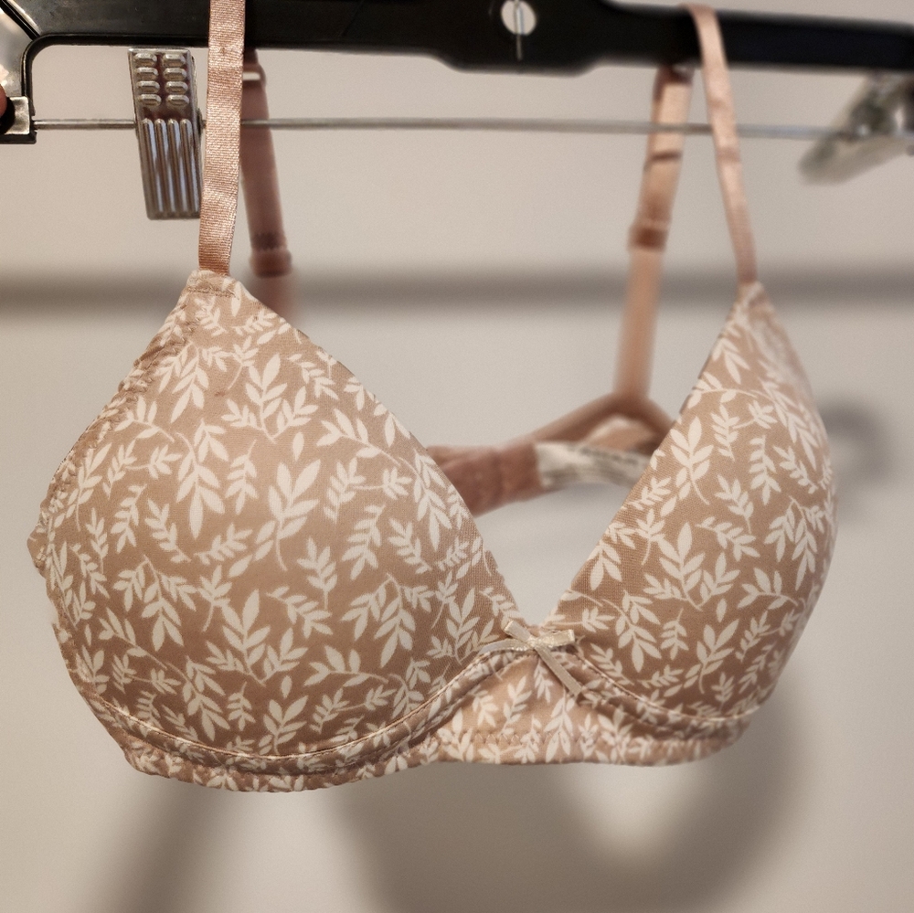 Tahari Floral Print Women's Bra - Tan
